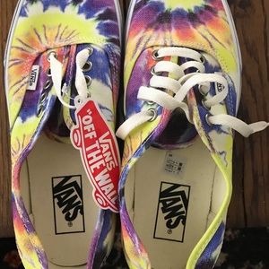 NEW!!!Tie-dyed Vans lace-up sneakers